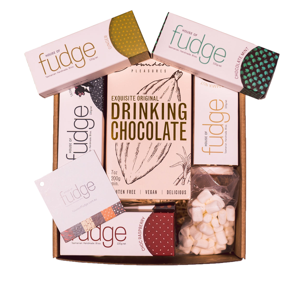 Winter Gift Pack 8 Fudges & Drinking Chocolate | House of Fudge | Gourmet Hamper