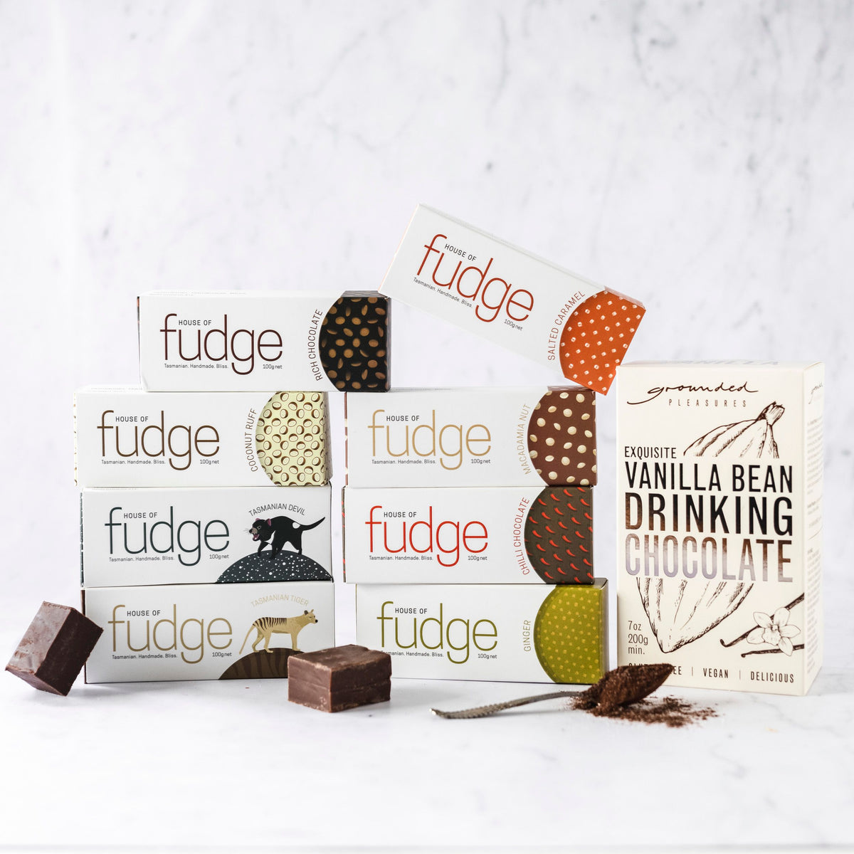Winter Gift Pack 8 Fudges & Drinking Chocolate | House of Fudge | Gourmet Hamper