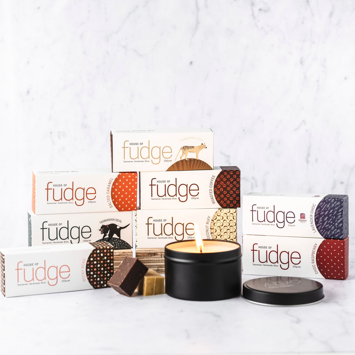 Gift Pack | 8 Fudges & Adore Candle